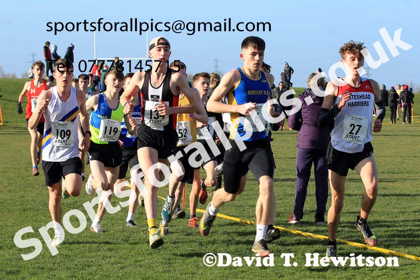 Mens under-17s 2022 Northern Cross Country Champs., Pontefract. Photo: David T. Hewitson/Sports for All Pics